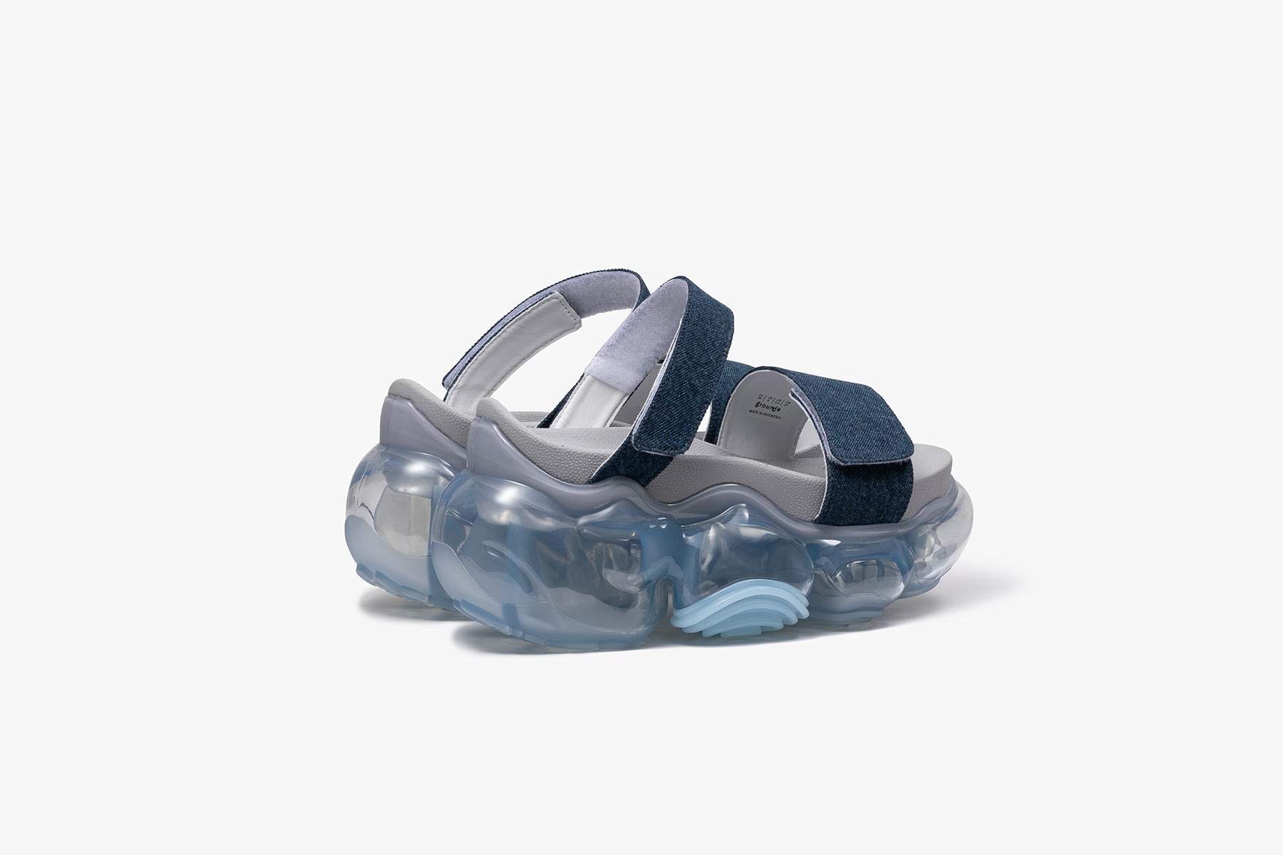 grounds MOOPIE LEATHER SANDAL DENIM INDIGO / ICEGRAY