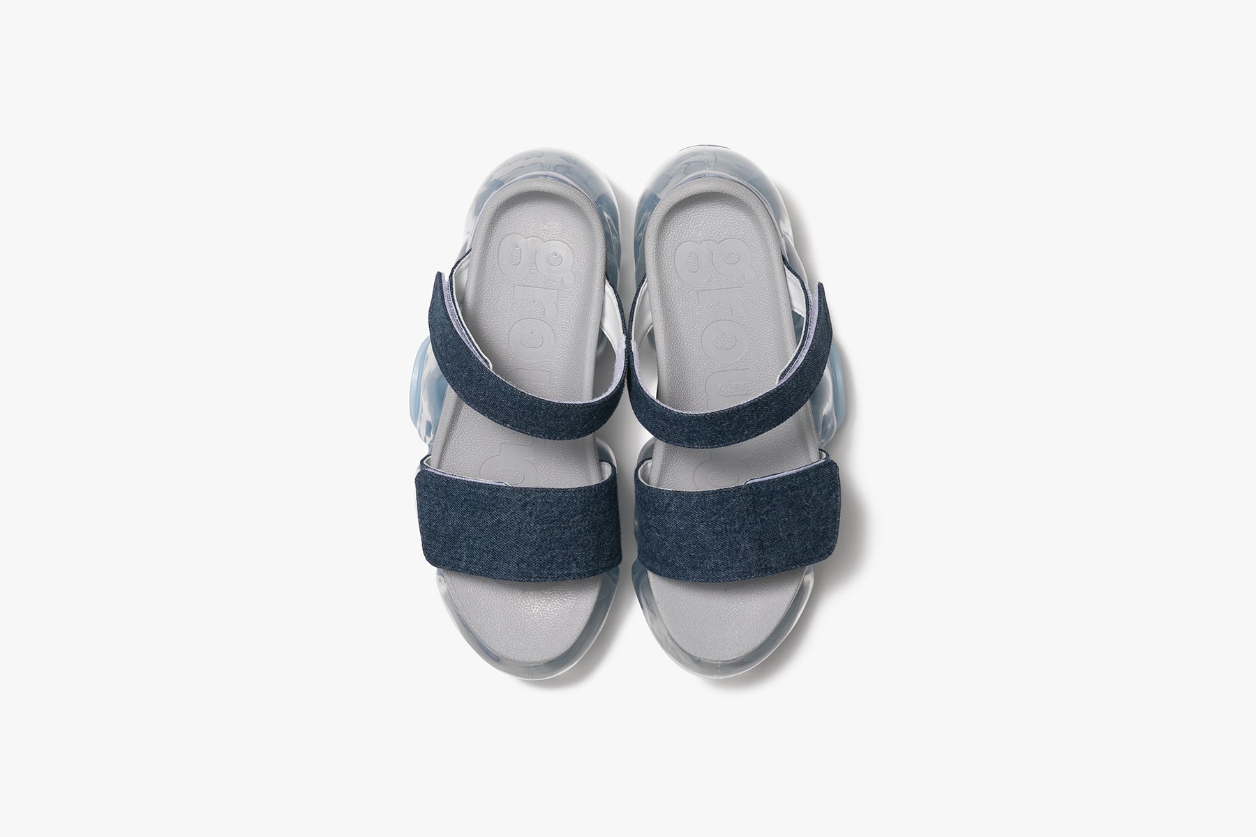 grounds MOOPIE LEATHER SANDAL DENIM INDIGO / ICEGRAY