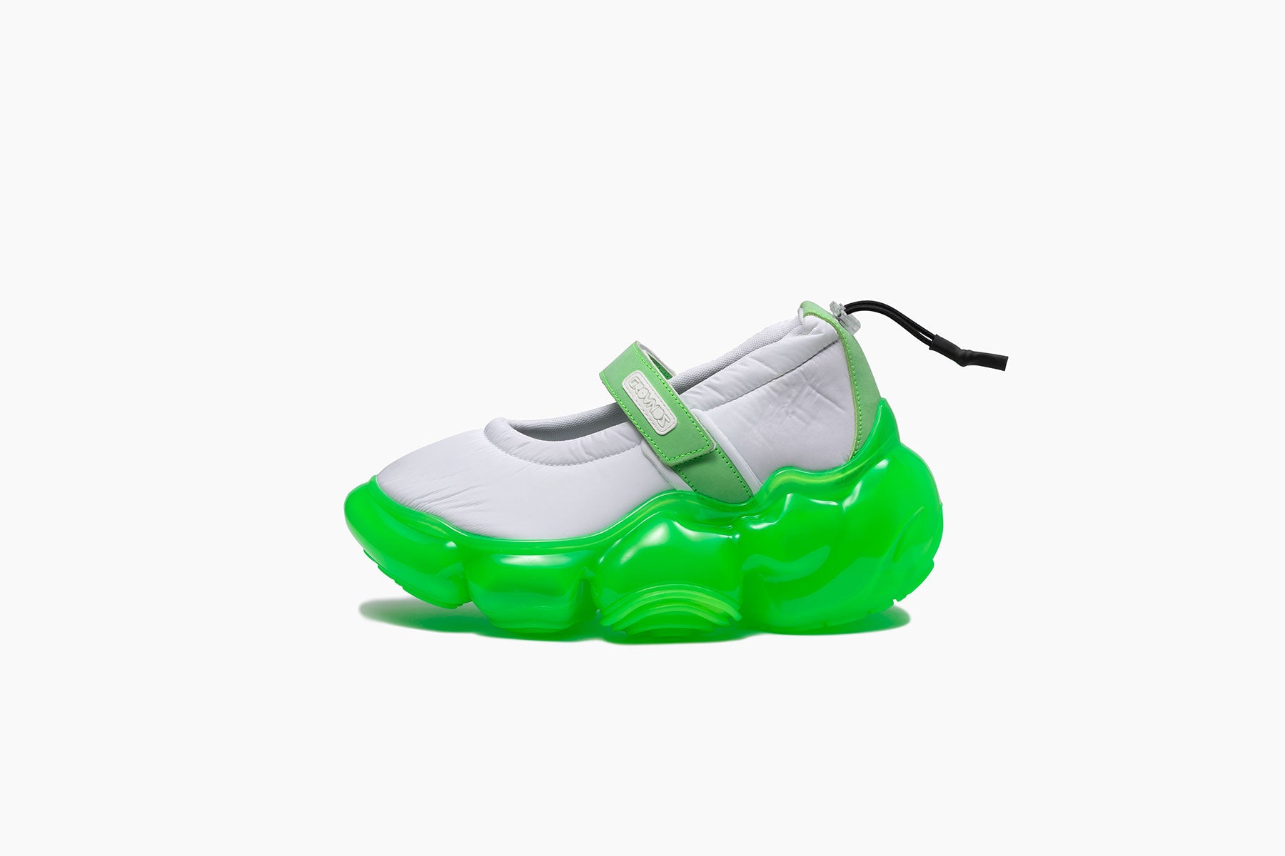 grounds MOOPIE STRAP PUMPS WHITE NEON GREEN / NEON GREEN