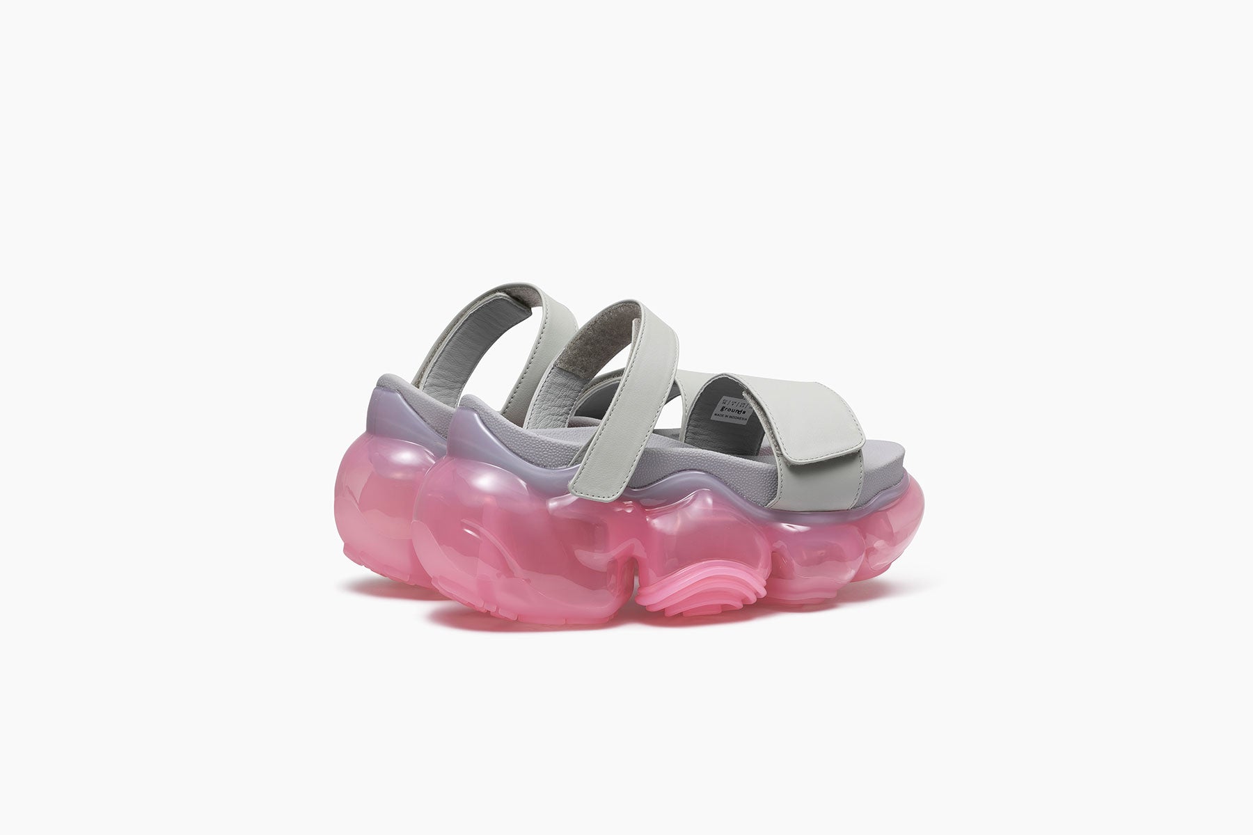 grounds MOOPIE LEATHER SANDAL GRAY / PINK