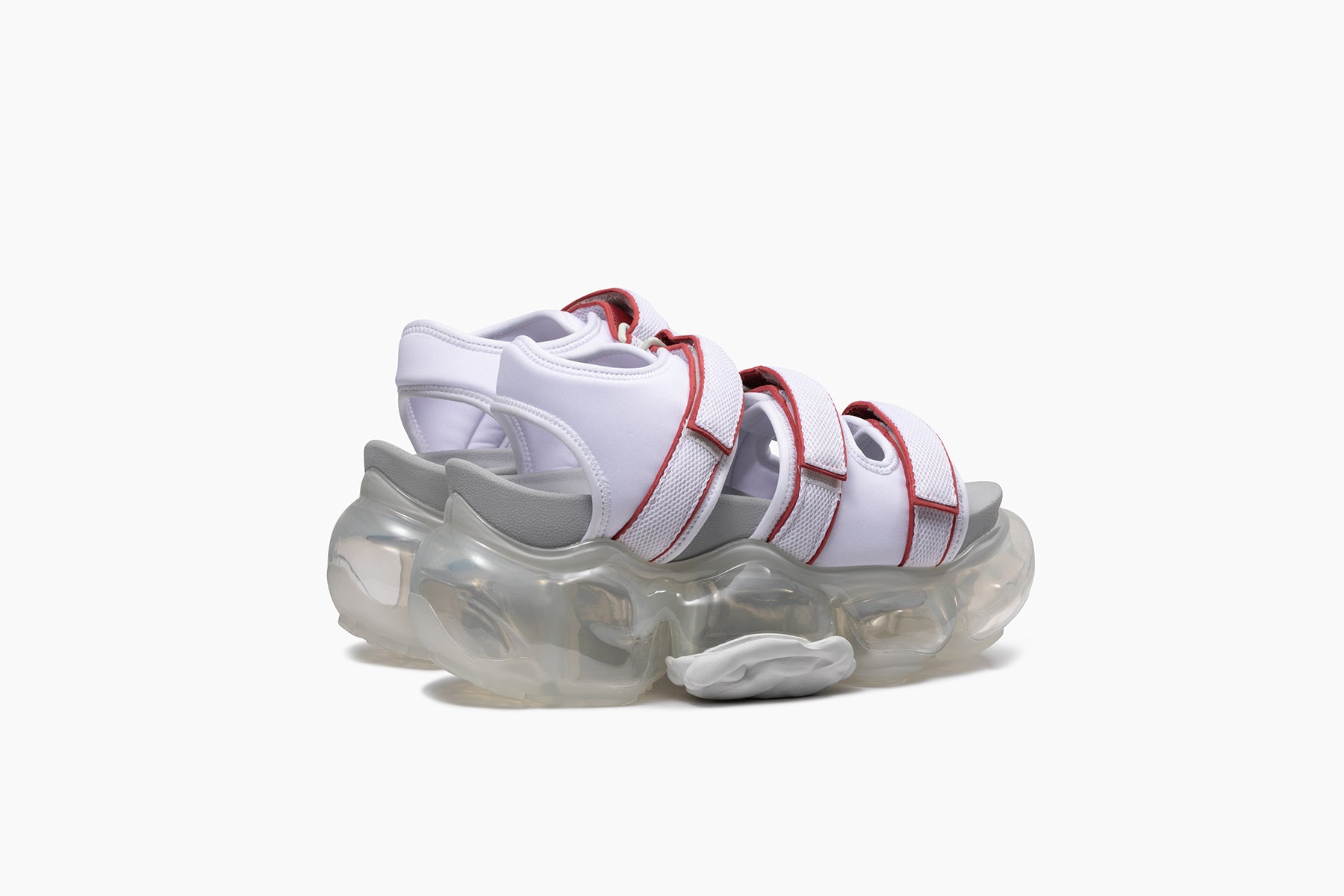 grounds MOOPIE CATERPILLAR SANDAL WHITE BRICK RED / CLEAR