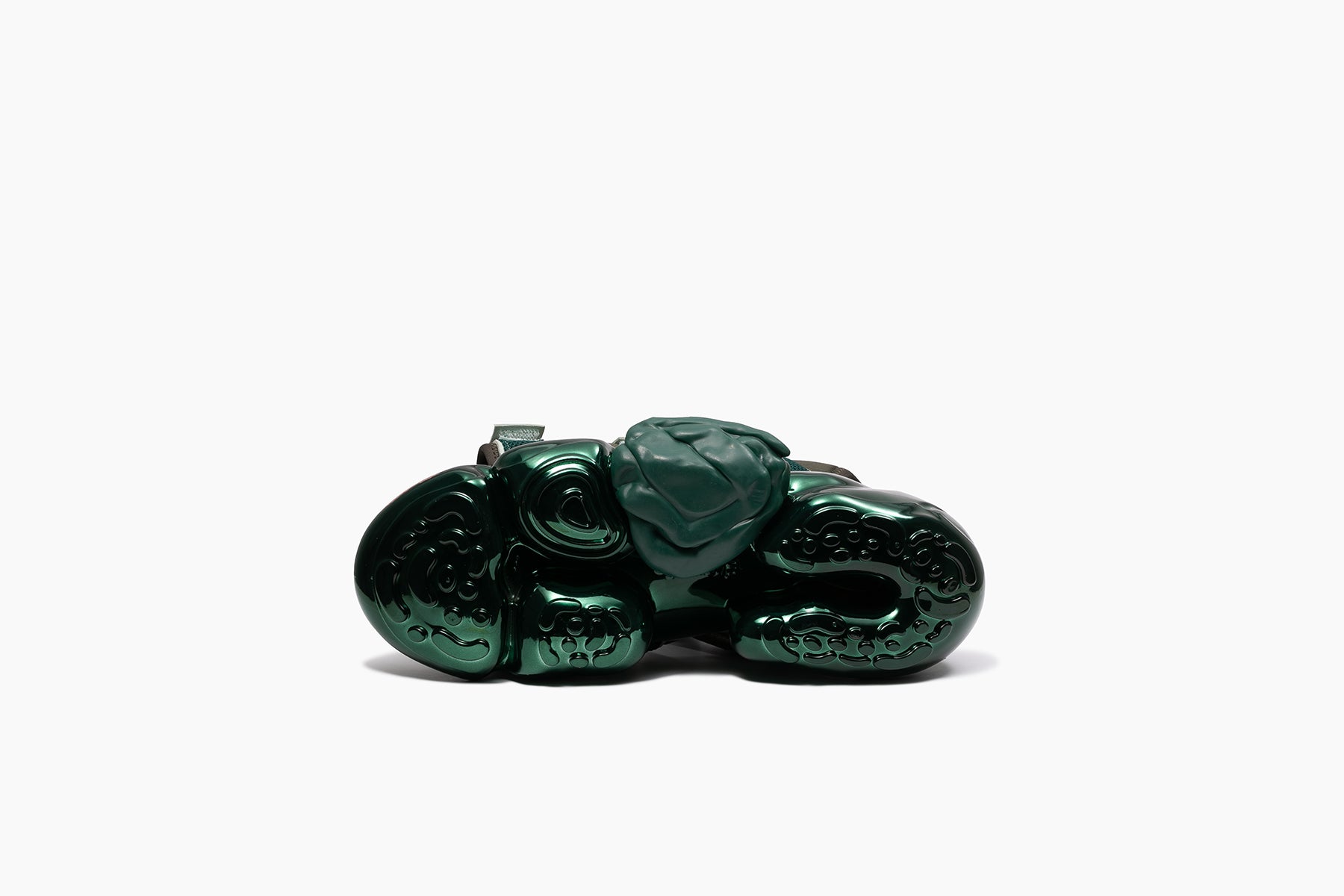 grounds MOOPIE CATERPILLAR SANDAL CHROME OLIVE GREEN / DARK GREEN CHROME