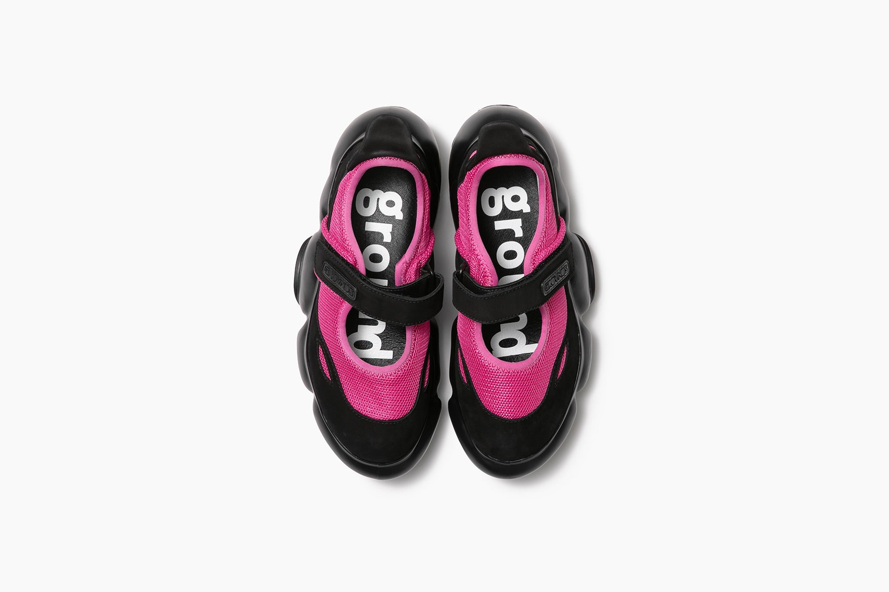 grounds MOOPIE MARY JANE MAGENTA BLACK / BLACK SOLID MATTE