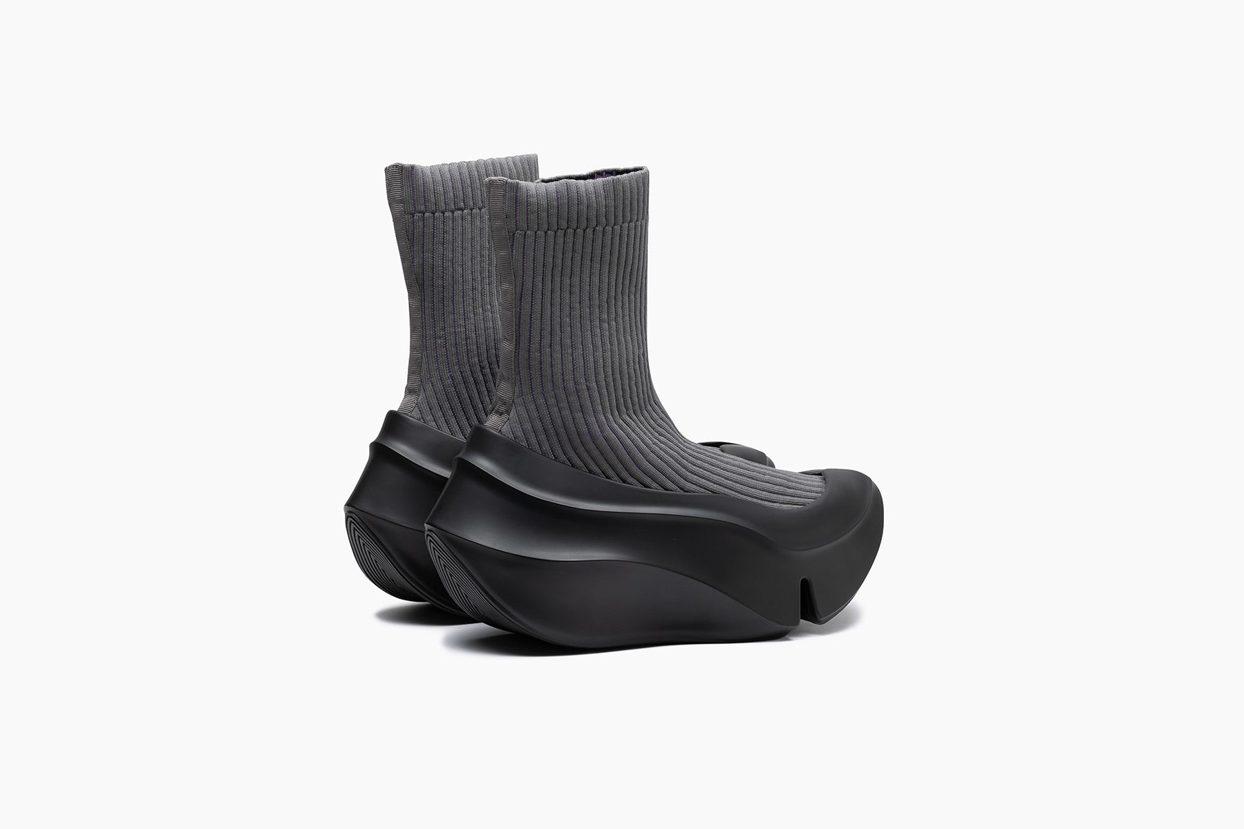 grounds ORCA RIB SOCK　GRAY PURPLE / BLACK PAINT