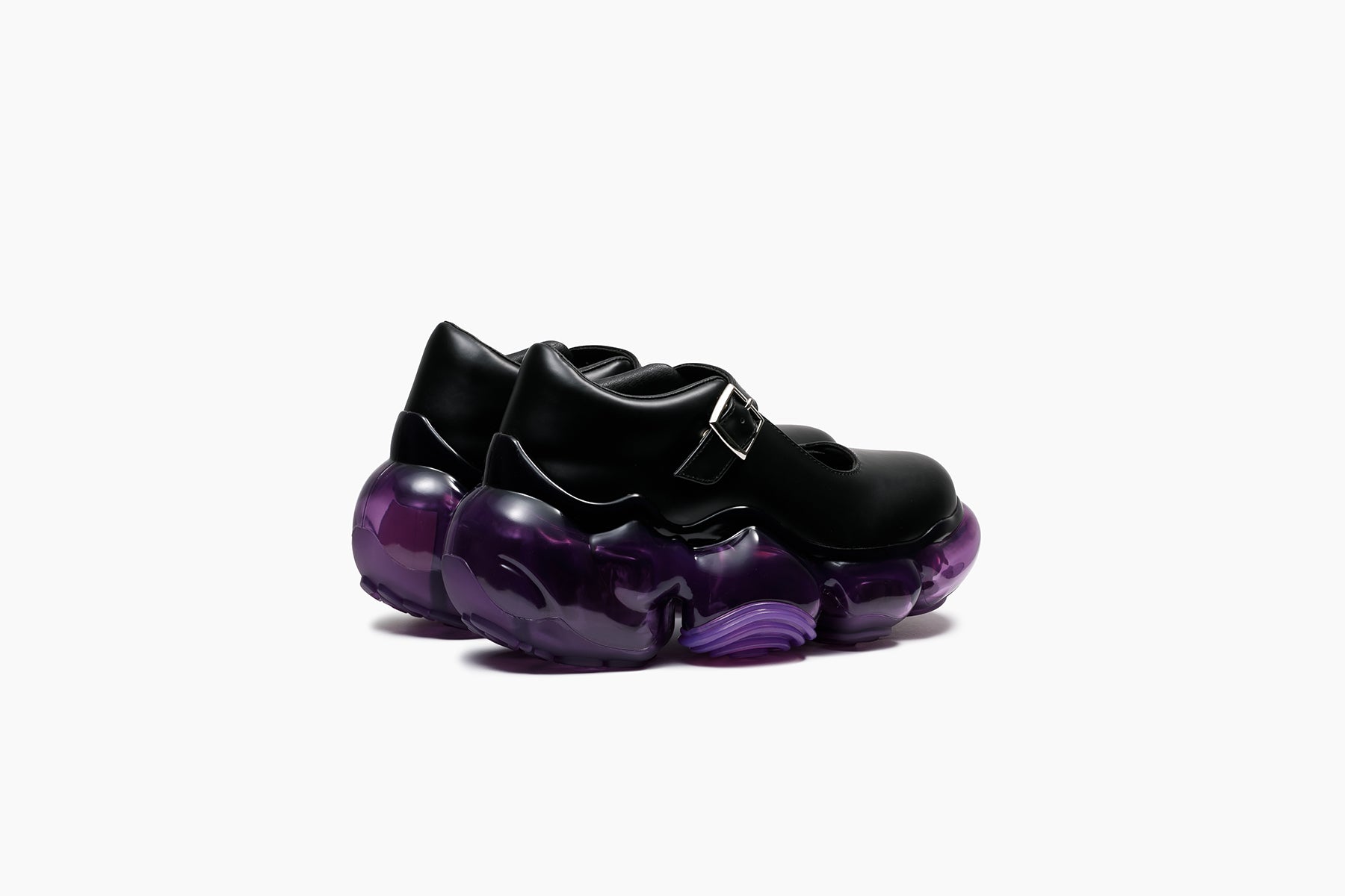 grounds MOOPIE PEBBLE　BLACK LEATHER / PURPLE