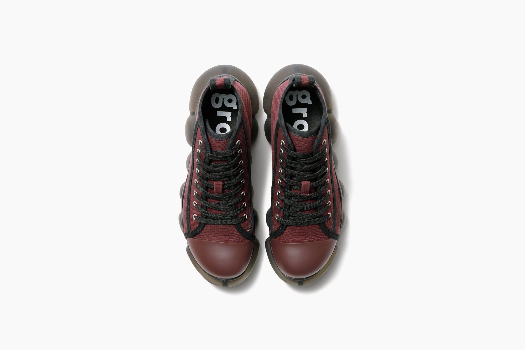 grounds JEWELRY HIGHCUT　BURGUNDY BLACK / BLACK MATTE