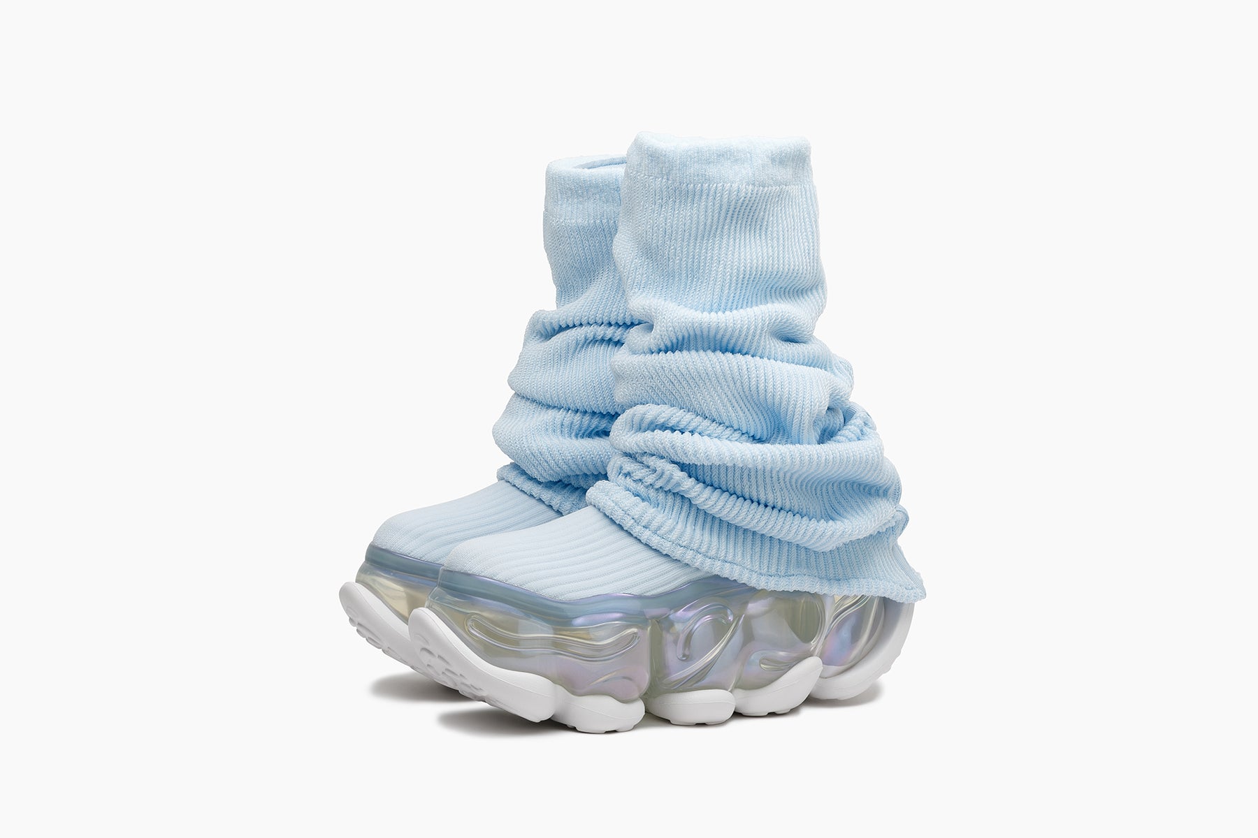grounds SKYSCRAPER LOOSE SOCKS KNIT LIGHT BLUE / AURORA