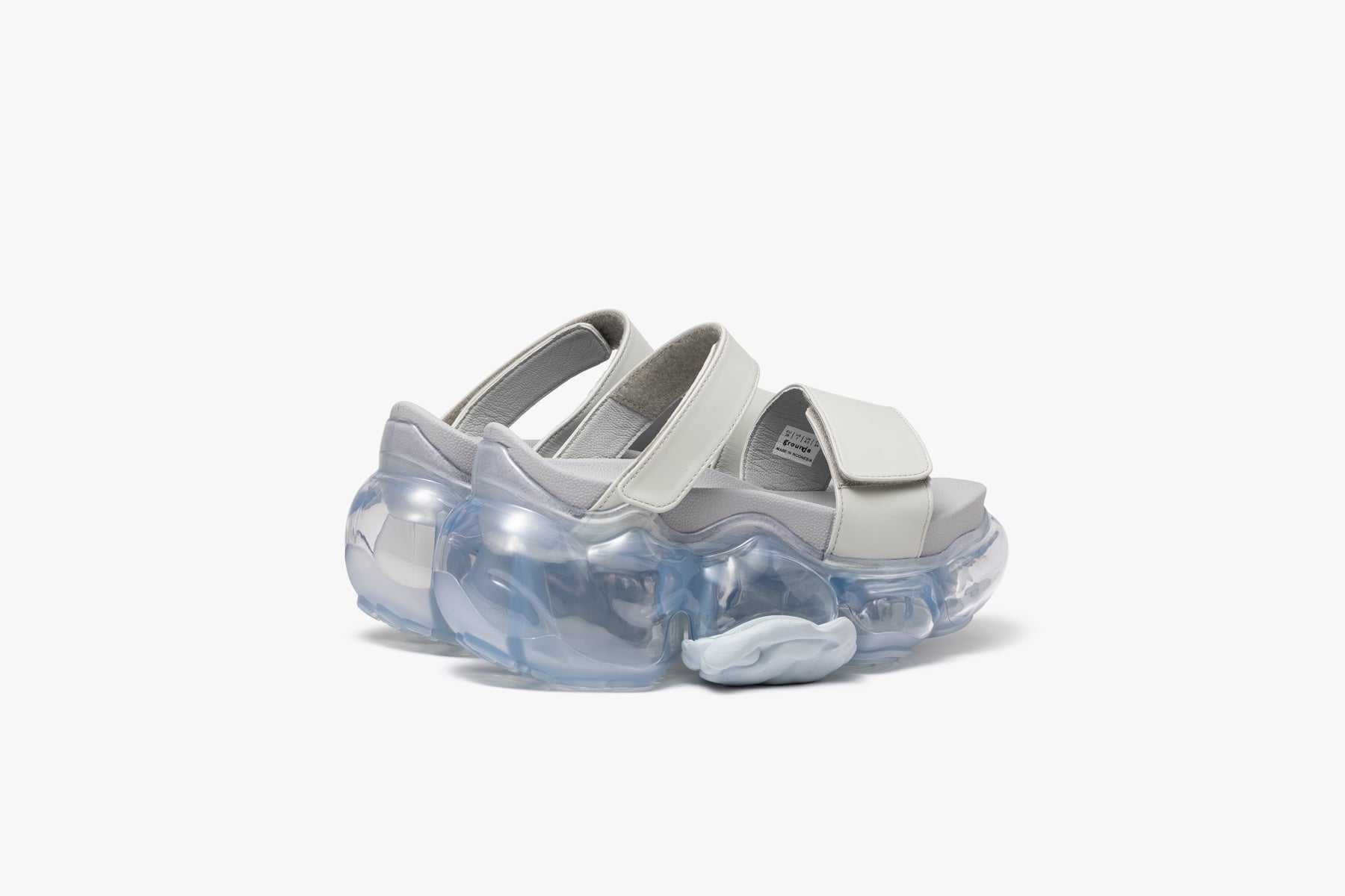 grounds MOOPIE LEATHER SANDAL GRAY / ICE GRAY